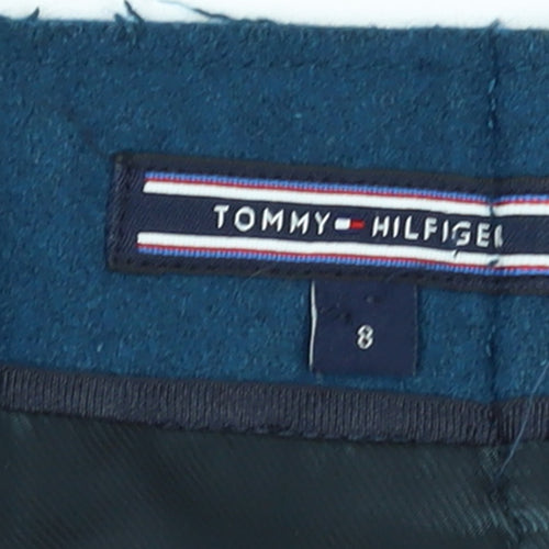 Tommy Hilfiger Women's Blue Wool Pencil Skirt Size 8