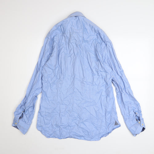 Ted Baker Men’s Blue Cotton Long Sleeve Button-Up Shirt Size 15.5