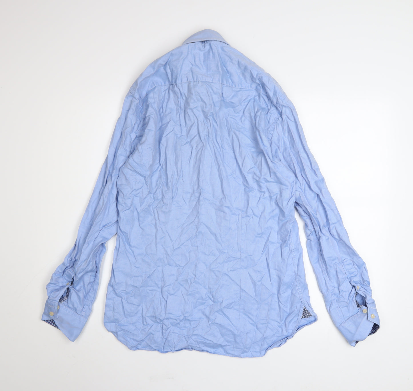 Ted Baker Men’s Blue Cotton Long Sleeve Button-Up Shirt Size 15.5