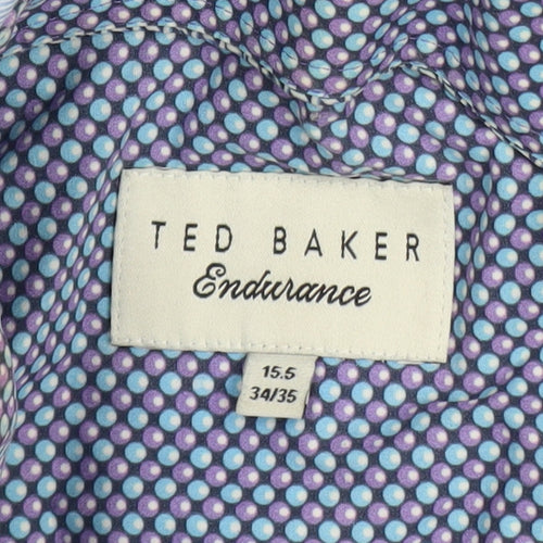 Ted Baker Men’s Blue Cotton Long Sleeve Button-Up Shirt Size 15.5