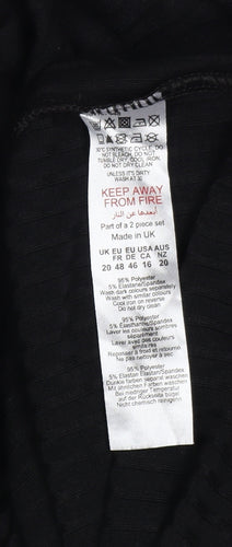 Boohoo Womens Black Long Sleeve Button-Up Plus Size 20 Top