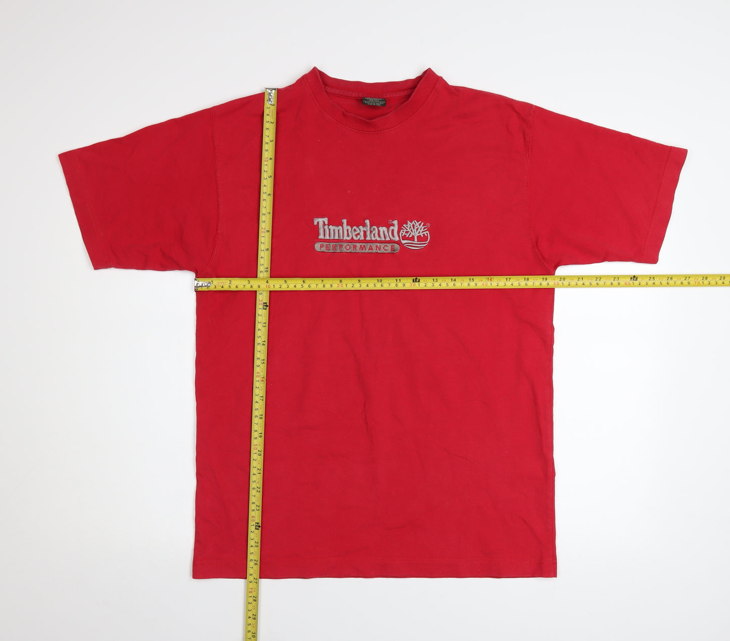 Timberland Men's Red Cotton Logo Polo Shirt Size S