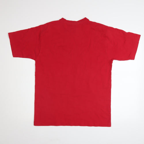 Timberland Men's Red Cotton Logo Polo Shirt Size S