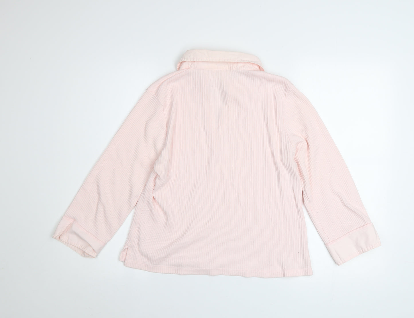Bonmarché Women’s Pink Long Sleeve Cotton Tunic Blouse Size L