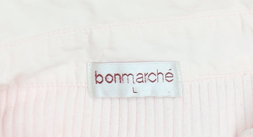 Bonmarché Women’s Pink Long Sleeve Cotton Tunic Blouse Size L