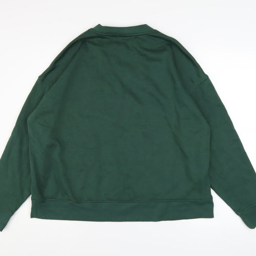 Disney Women Green Mickey Mouse Pullover Sweatshirt Size L 14/16