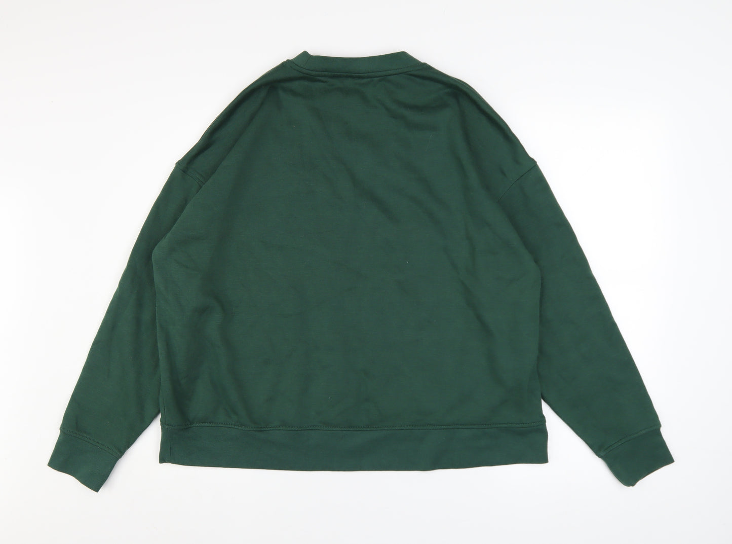 Disney Women Green Mickey Mouse Pullover Sweatshirt Size L 14/16