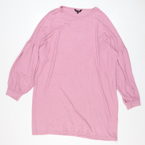 Peacocks Women Pink Long Sleeve Pullover Sweatshirt Size 14