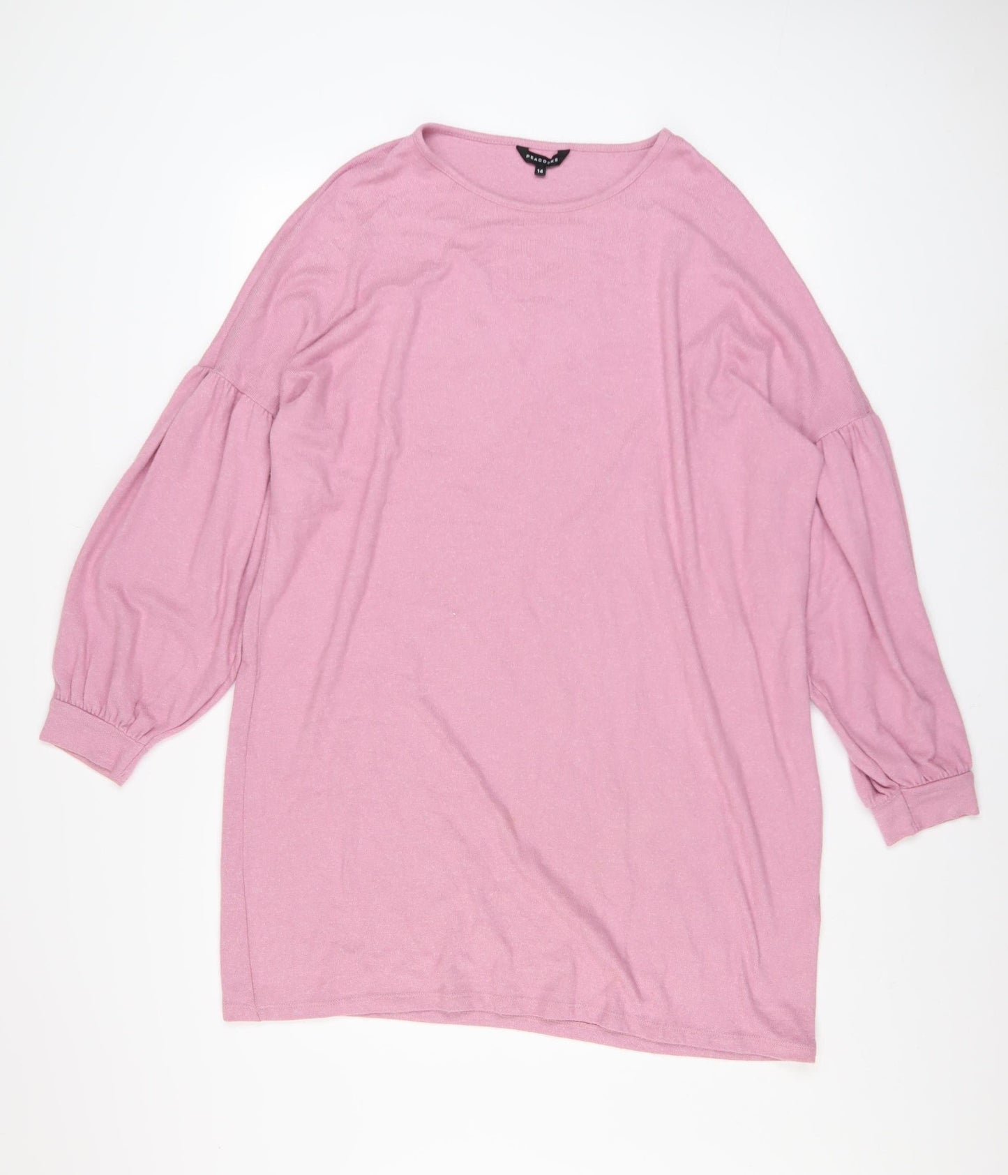 Peacocks Women Pink Long Sleeve Pullover Sweatshirt Size 14