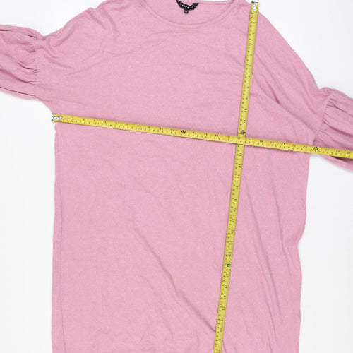 Peacocks Women Pink Long Sleeve Pullover Sweatshirt Size 14