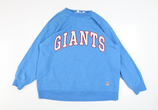 H&M Men's Blue Giants Logo Pullover Sweatshirt Size L