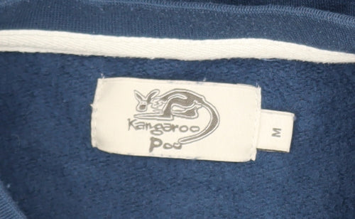 Kangaroo Poo Men’s Blue Graphic Crew Neck Sweatshirt Size M
