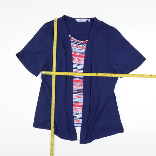 Honor Millburn Women's Blue Tunic Blouse Size 20 Viscose Stretch