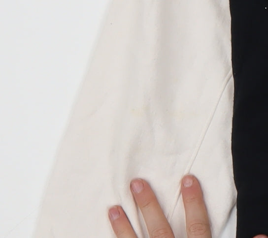 Under Armour Mens White Black Bomber Jacket Small Fitted Lightweight Zip Pockets