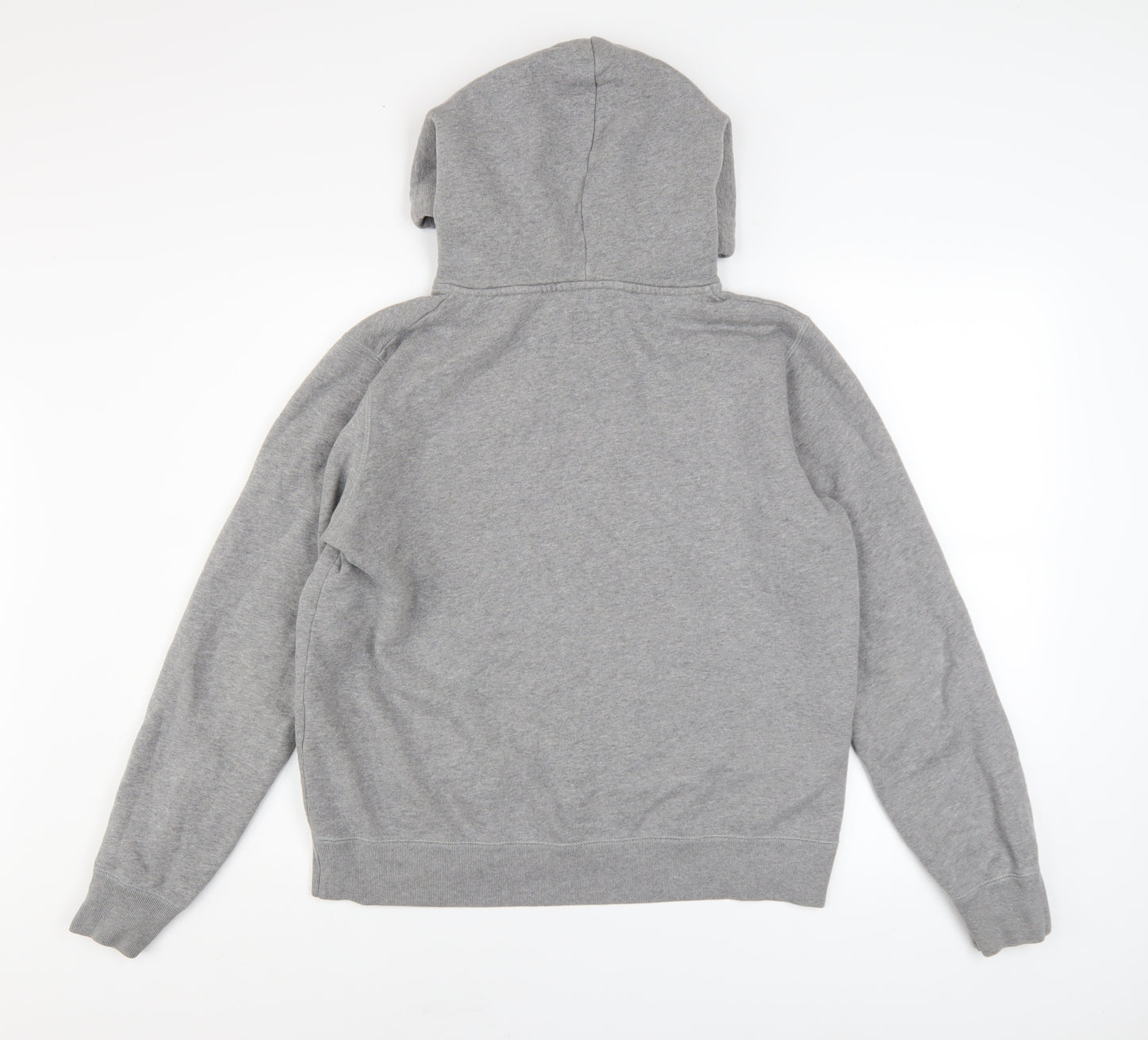 Jack Wills Womens Grey Size 14 Pullover Hoodie with Logo Print