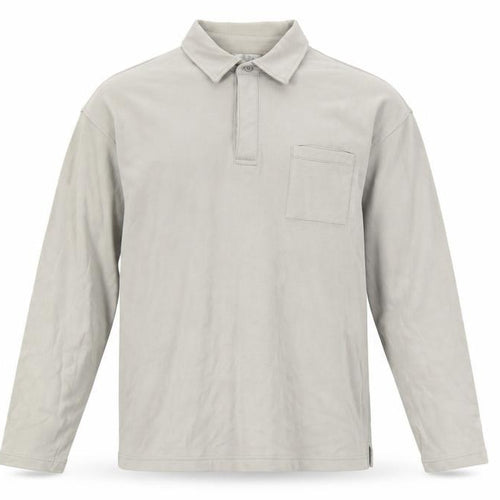 Marks and Spencer Men's Ash Grey Long Sleeve Henley Sweatshirt Large Cotton