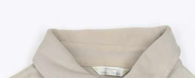 Marks and Spencer Men's Ash Grey Long Sleeve Henley Sweatshirt Large Cotton