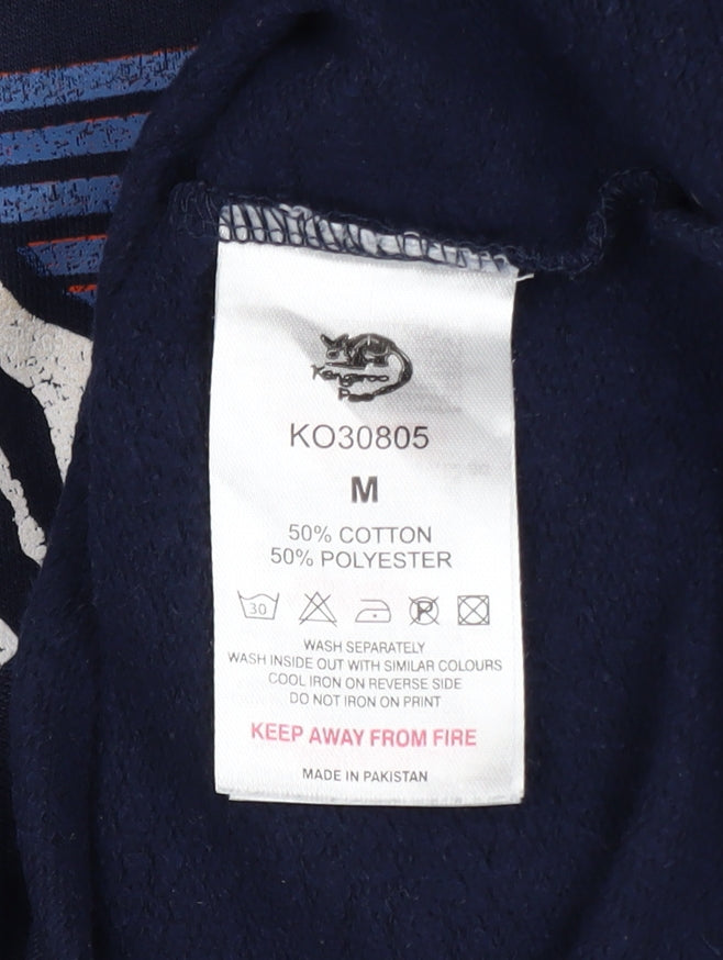 Kangaroo Poo Mens Blue Pullover Adventure Graphic Sweatshirt M