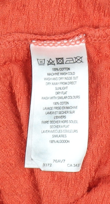 FC Jeans Women’s Orange Pullover Sweatshirt Medium Cotton Casual