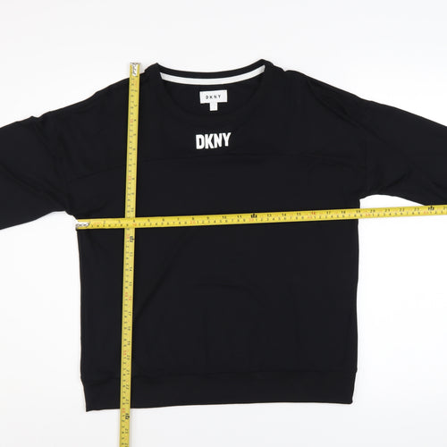 DKNY Women's Black Logo Pullover Sweatshirt Size S