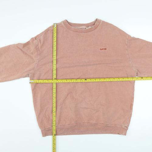 Levi’s Men’s Pink Crew Neck Cotton Pullover Sweatshirt XS