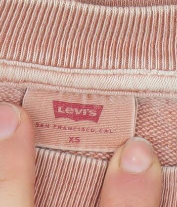 Levi’s Men’s Pink Crew Neck Cotton Pullover Sweatshirt XS