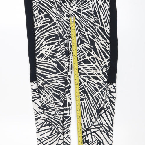 Nike Women's Black Geometric Print Stretch Leggings Size L