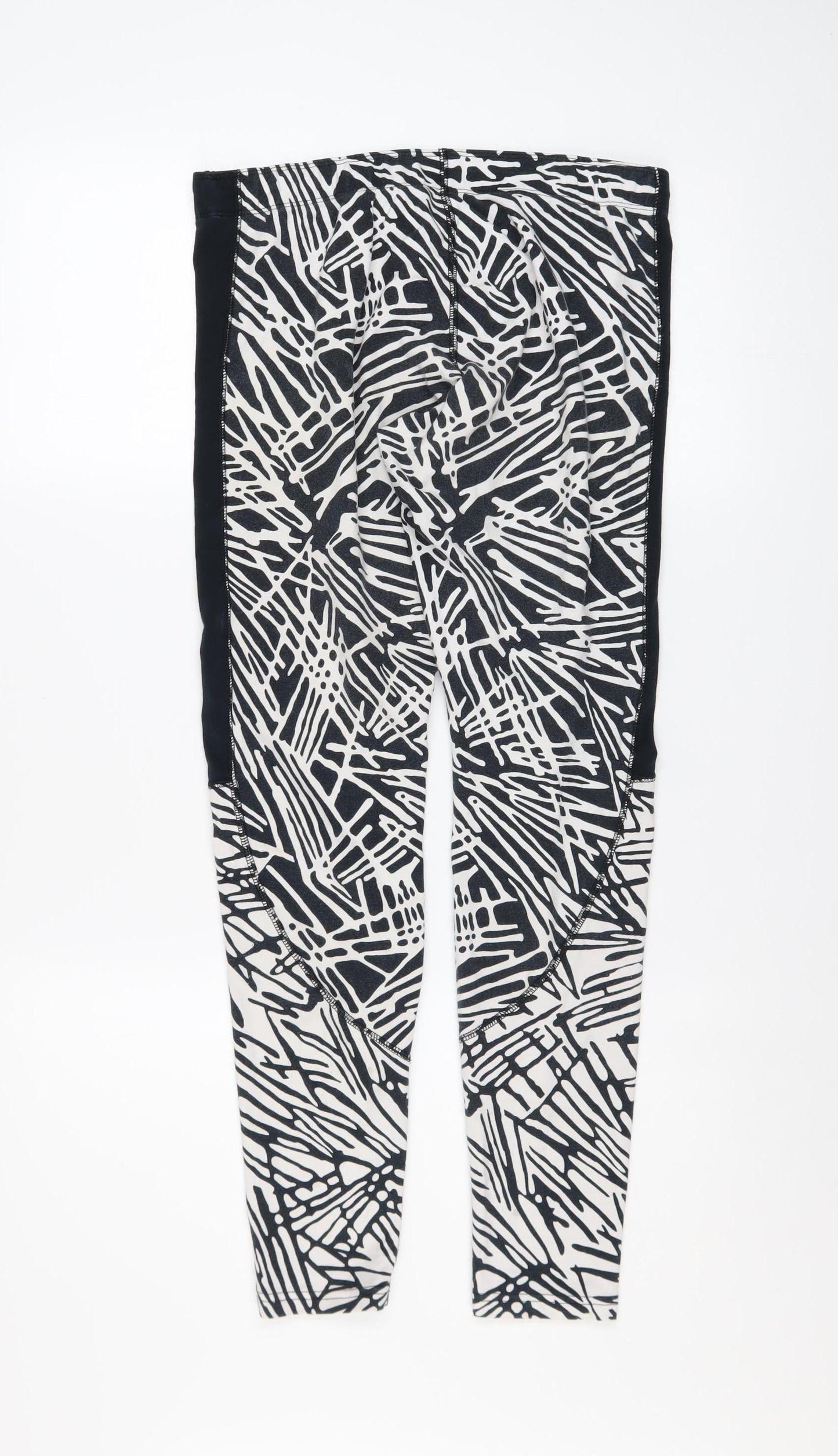 Nike Women's Black Geometric Print Stretch Leggings Size L