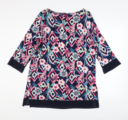 Marks and Spencer Women’s Multicoloured Floral Tunic Blouse UK 14