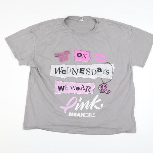 George Women’s Grey Mean Girls T-Shirt Size 18 Crew Neck Short Sleeve