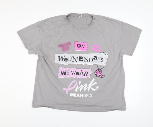 George Women’s Grey Mean Girls T-Shirt Size 18 Crew Neck Short Sleeve