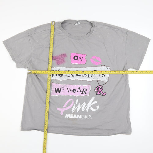 George Women’s Grey Mean Girls T-Shirt Size 18 Crew Neck Short Sleeve