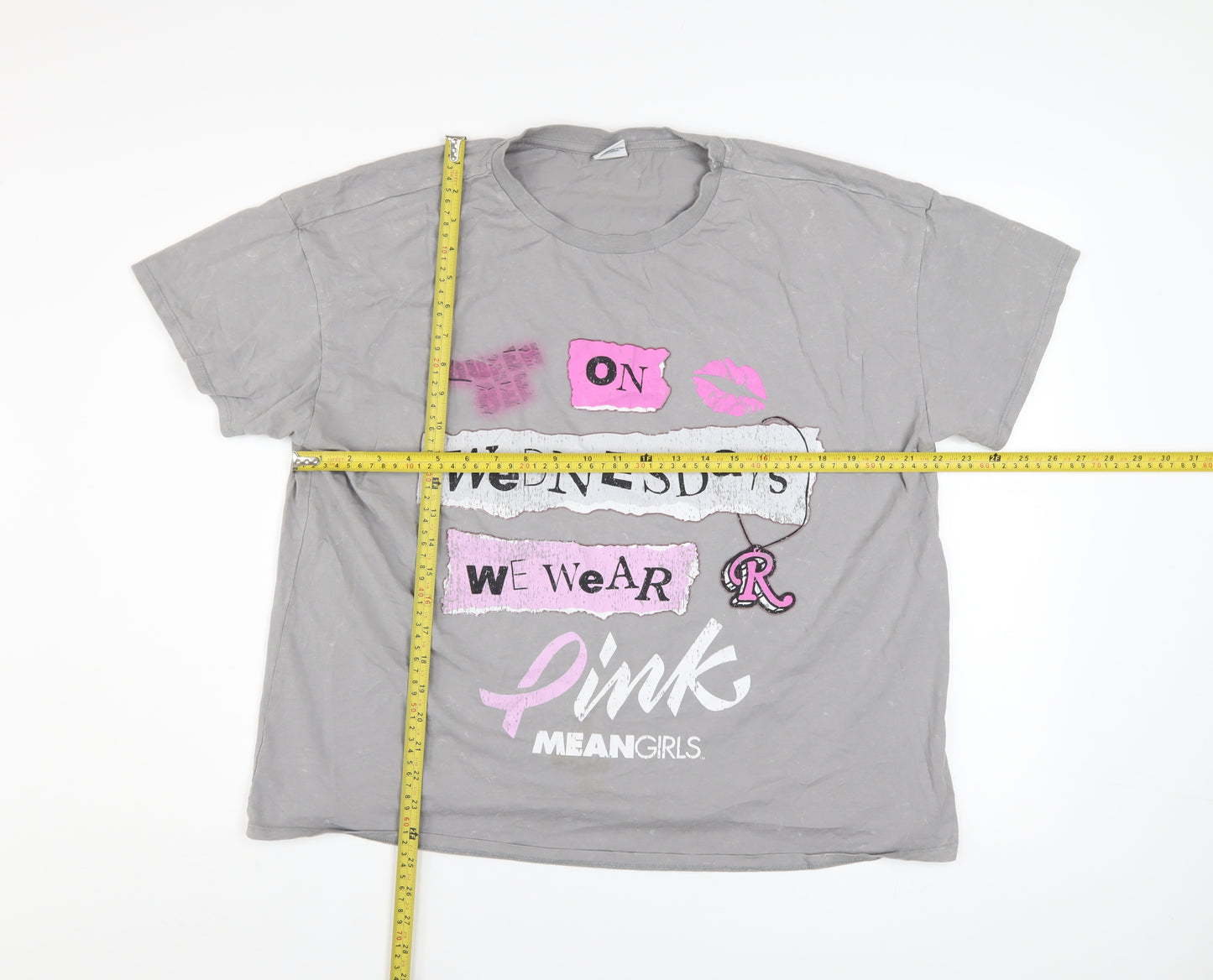 George Women’s Grey Mean Girls T-Shirt Size 18 Crew Neck Short Sleeve