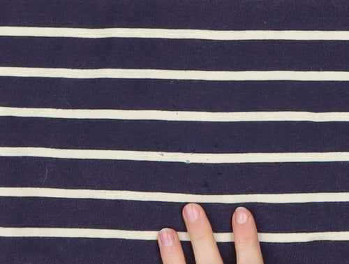 Joules Men’s Blue Striped 1/4 Zip Sweatshirt XL Cotton Blend