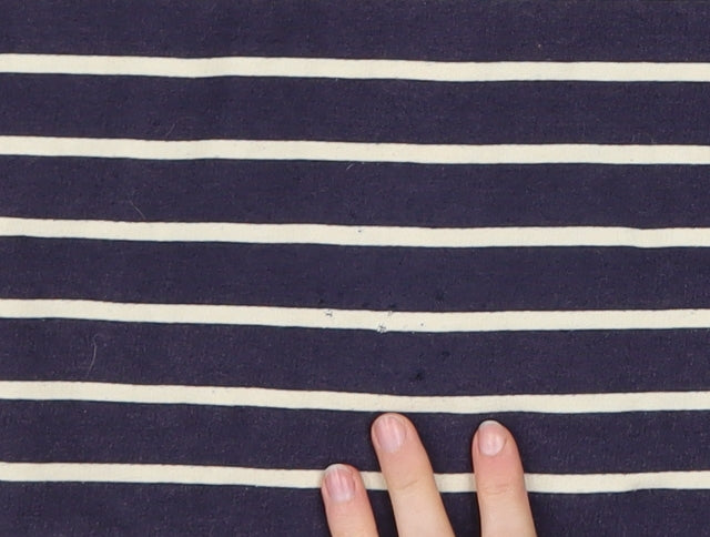 Joules Men’s Blue Striped 1/4 Zip Sweatshirt XL Cotton Blend