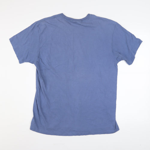 Polo Ralph Lauren Men's Blue Cotton Crew Neck T-Shirt Medium
