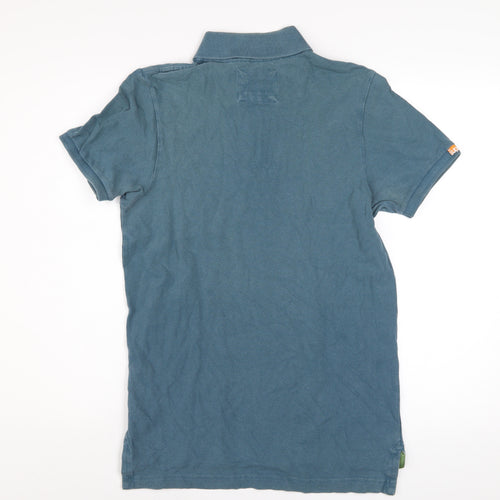 Superdry Men's Blue Vintage Regular Fit Cotton Polo Shirt M