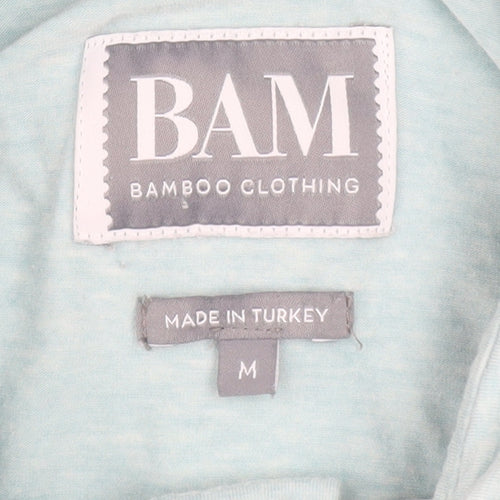 BAM Men's Light Blue Bamboo Long Sleeve Button-Up Shirt M