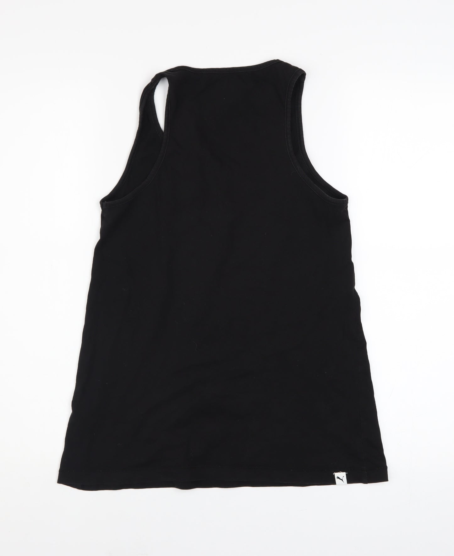 Puma Womens Black Slim Fit Racerback Tank Top Size 8