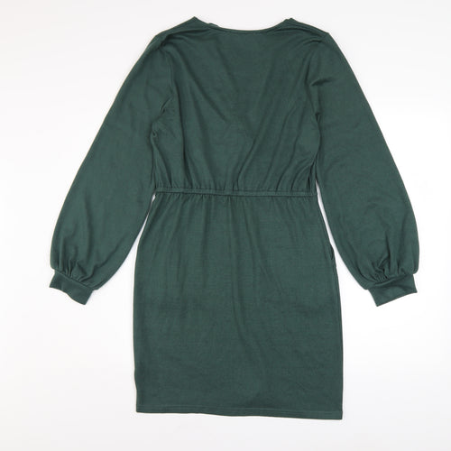 Louche Women’s Green Long Sleeve Wrap Dress UK 10