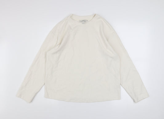 Marks and Spencer Women Ivory Long Sleeve Pullover Sweatshirt Size 10