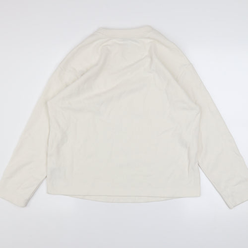Marks and Spencer Women Ivory Long Sleeve Pullover Sweatshirt Size 10