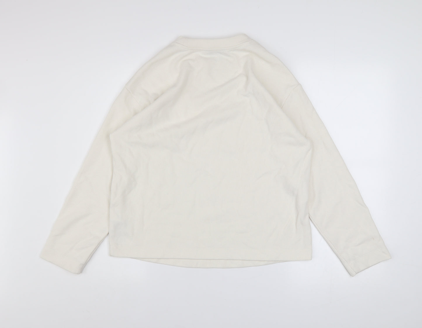 Marks and Spencer Women Ivory Long Sleeve Pullover Sweatshirt Size 10