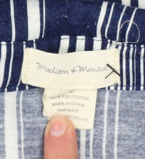 Madison & Monroe Women's Blue Striped Long Sleeve Button-Up Shirt Size S