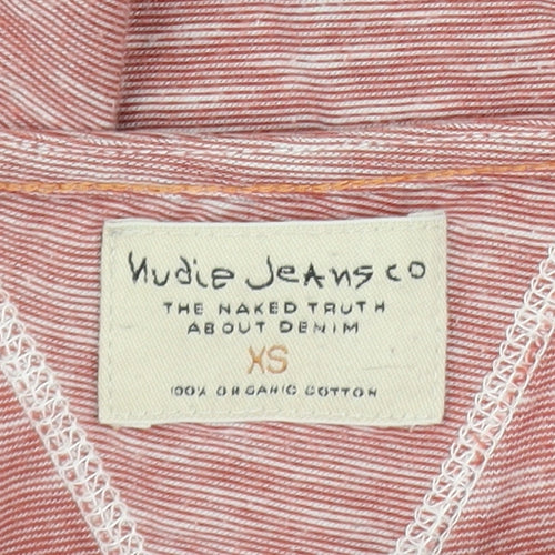 Nudie Jeans Co Men’s Pink Long Sleeve Organic Cotton Top XS