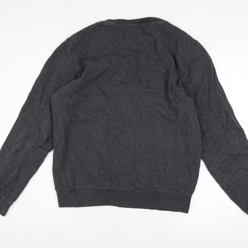 Jack Wills Men's Grey Cotton Crew Neck Pullover Sweatshirt M