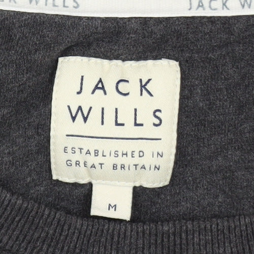 Jack Wills Men's Grey Cotton Crew Neck Pullover Sweatshirt M