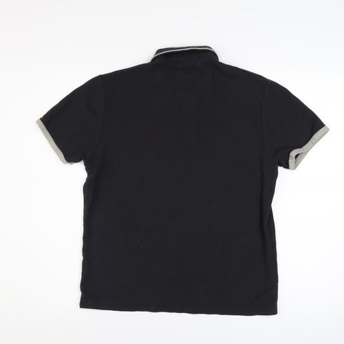 Original Penguin Men's Black Slim Fit Cotton Polo Shirt Size S