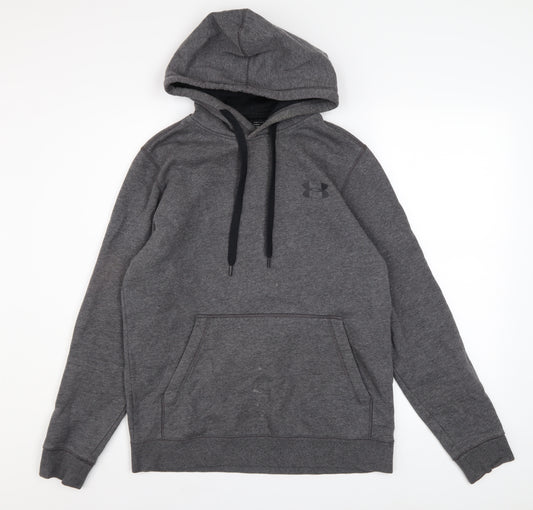 Under Armour Men's Grey Small Pullover Hoodie Fitted ColdGear