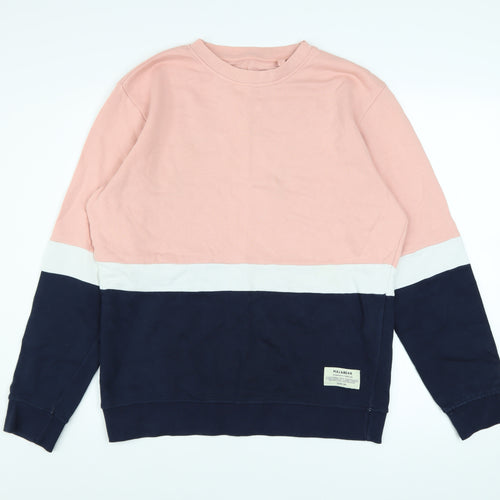 Pull & Bear Men's Multicoloured L Crew Neck Cotton Sweatshirt